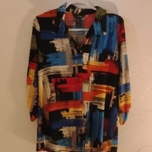 Ali Miles Colorful Top Sz M Mint